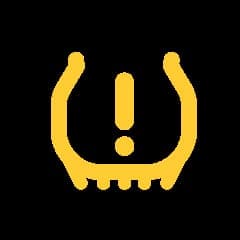 Advarselslamper: dæktrykket er lavt