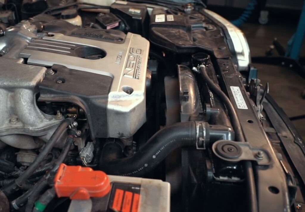 Start the engine and let it idle for the time specified in the product instructions.